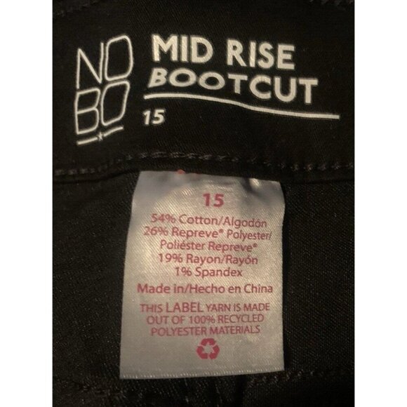 No Boundaries Womens Bootcut Jeans Junior Size 15 Black - Picture 16 of 16
